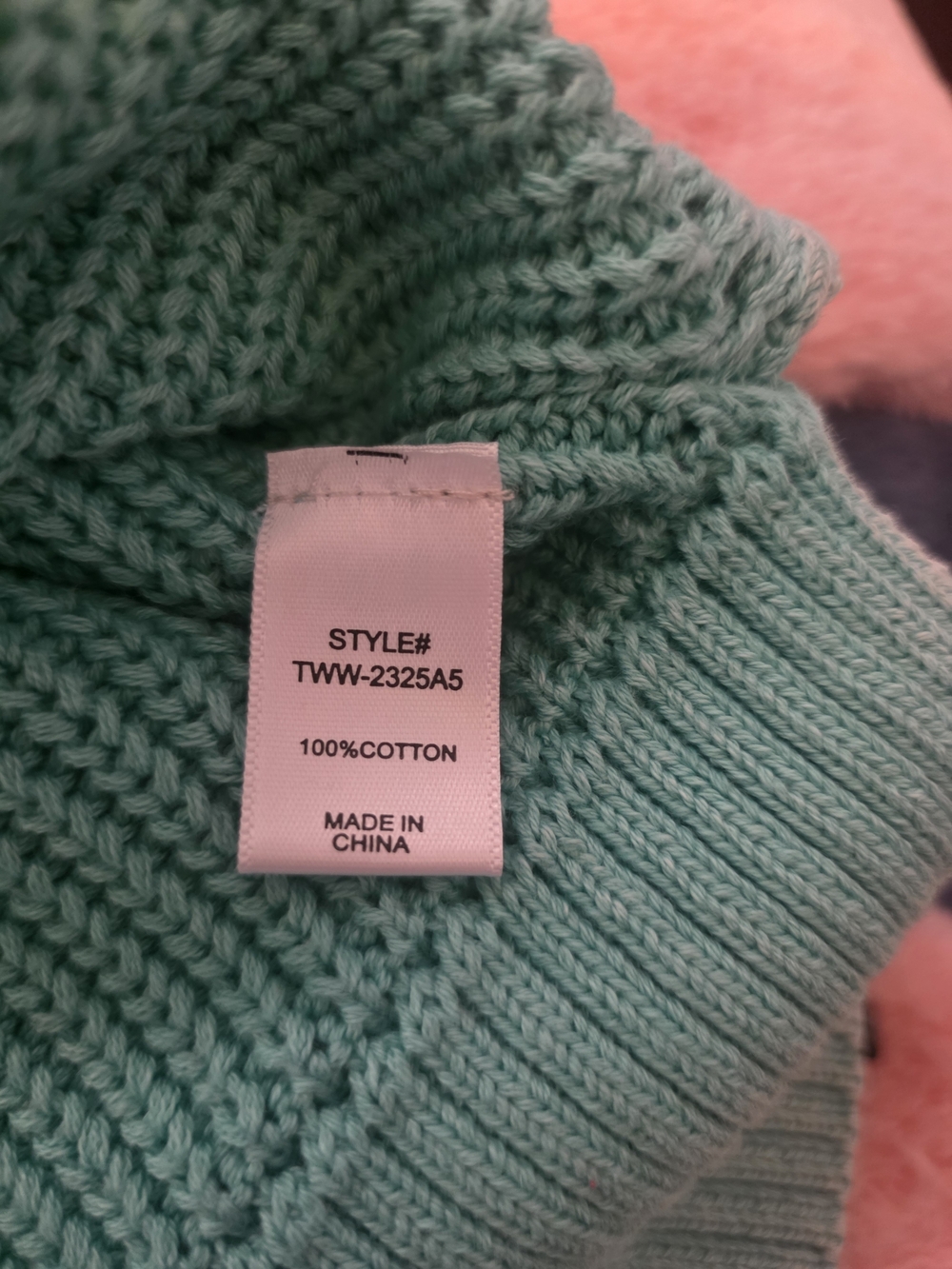 Zenana Outfitters Mint Green Ribbed Crewneck Sweater - Picture 4 of 4